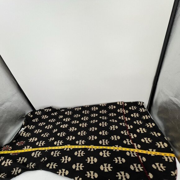 Marketplace Handwork of India 1W Plus Size Cotton Dress Black Tan Print - Picture 6 of 9